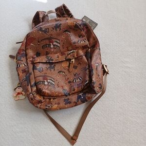 Piero Guidi Brown Patterned Backpack